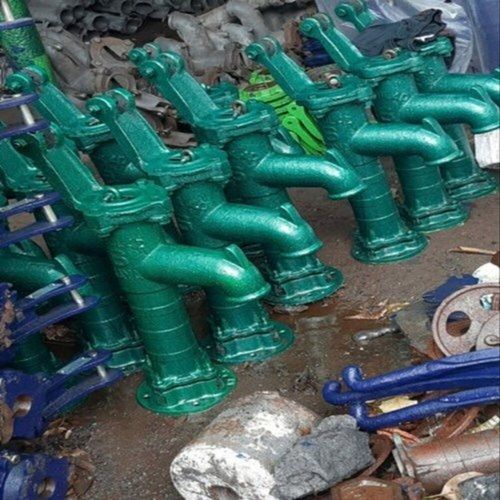 10 To 15 LPH Discharge Rate Blue Green Cast Iron Water Hand Pump