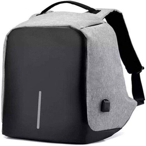 20 Kg. Size Black Grey Polyester Made Adjustable Strap Zipper Closure Anti Theft Backpack
