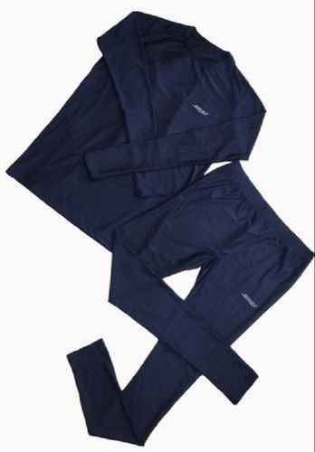 Navy Blue Color Skin Friendly Full Sleeves Skin Fit Navex Mens Lycra Plain T-Shirt And Track Pants Set Age Group: Adults