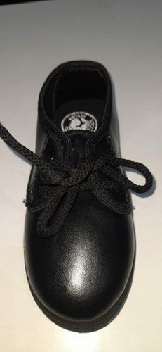 Anti Skid Black Color Formal School Shoes With Lace Closure