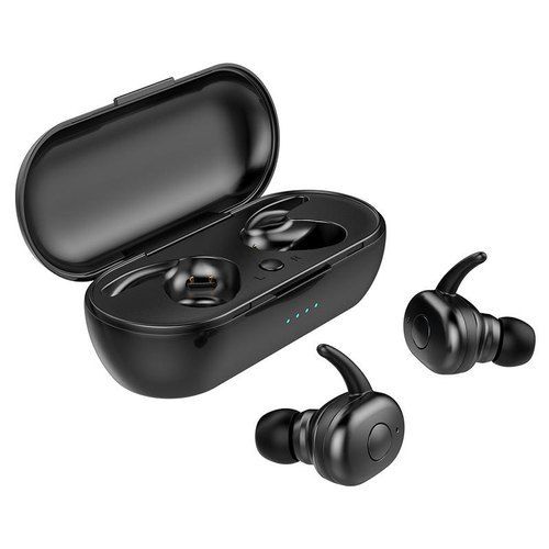 Customized Black Plastic Wireless Bluetooth Earbuds