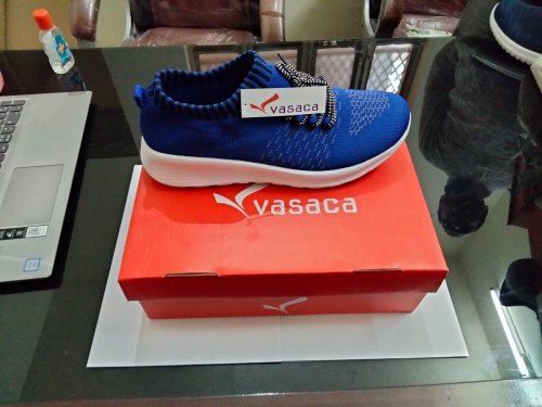 Lace Closure Blue Color Mens Casual Shoes With White Eva Sole For Daily Wear