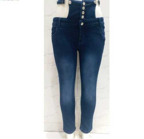 Breathable Ladies Denim Skinny Fit Blue Jeans