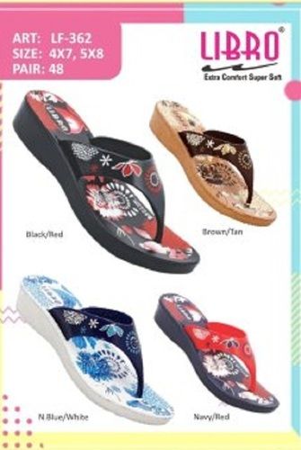 Various Colors Are Available Light Weight Flip Flop Printed Design Ladies Eva Slippers For Daily Wear