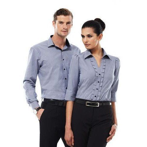 Plain Pattern Corporate Style Cotton Fabric Men Women Office Wear Cum Corporate Uniforms Age Group: Adults