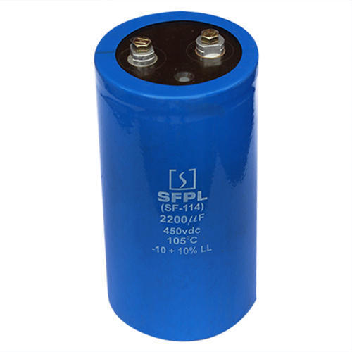 2200 AuF Blue Power DC Capacitor Single Phase 450 Volt 50 Hz