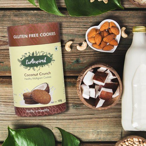 Coconut Crunchy Cookies 100gm With Gluten Free And 6 Month Shelf Life