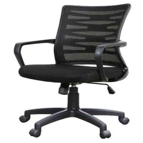 Non Foldable Black Color Mesh Chair Type Fabric Seat Made Office Mesh Chair