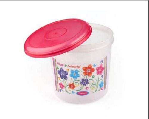 Transparent And Vairous Color 5Kg Round Shape Plastic Container