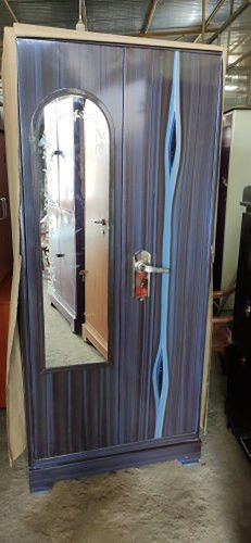 Handmade Blue Paint Coated Mild Steel Almirah With Locker And Mirror