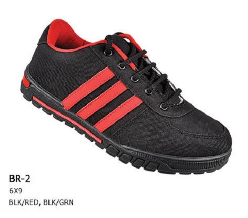 Lightweight Black And Red Fashionable Shoes - Low Heel, Various Sizes Available | Long Lasting Finish, Anti Skid, Perfect Fit, Suitable For All Seasons