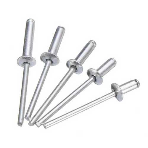 Light Weight and Rust Proof Solid Aluminium Rivets for Industrial Use -  Silver Finish, Heat Resistant, Long Life, Polished Surface Treatment
