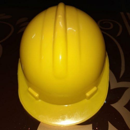 Yellow Nape Type Adjustable Strap Open Face Plastic Construction Safety Helmet Size: Vary