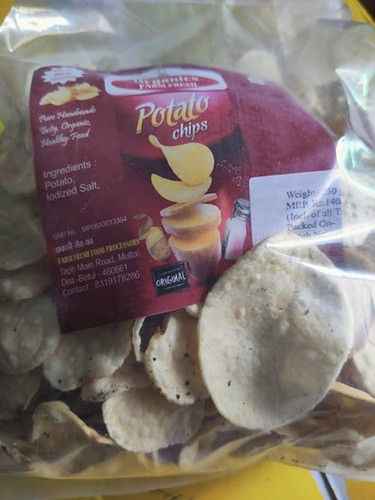 Natural Homemade Potato Papad With Size 500Gm And Shelf Life 6 Months