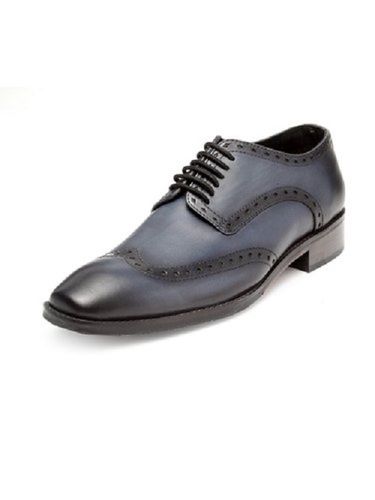 Low Heel Lace Closure Type Black Color Premium Leather Derby Shoes For Men Size: Various Sizes Are Available