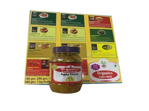 Organic Amla Pickle In Jar With Size 250gm And Shelf Life 6 Months