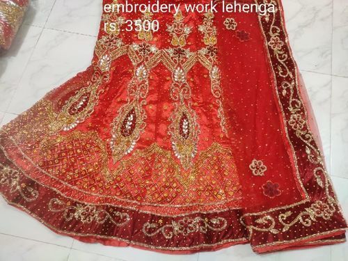 Buy Designer Sarees, Salwar Kameez, Kurtis & Tunic and Lehenga Choli.Appealing  Silk Crimson Lehenga Choli