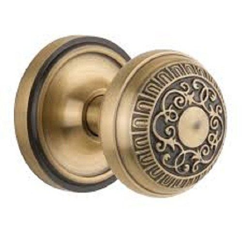 Rugged Design Round Shape Polished Brass Rosette Mortise Door Knob Application: Homes