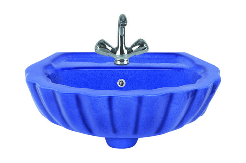 18" * 13" Crowny Shape Wall Mount Sorento Blue Rustic Wash Basins