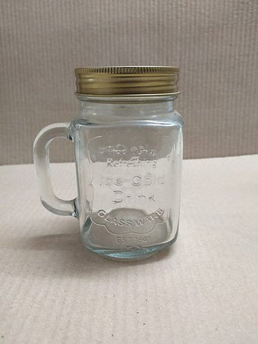500 Ml Masson Handle Glass Jar With Size 130X110mm