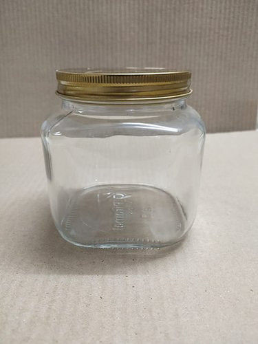 Plain 500 Ml Pg Round Glass Jars With Screw Metal Cap