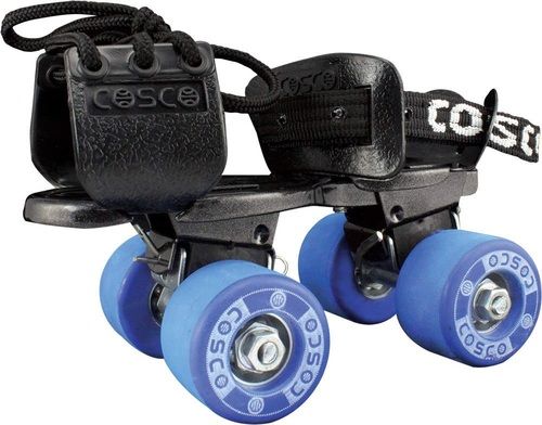 Adjustable Size Blue Black Rubber Wheel Junior Training Quad Roller Skates With Brake Age Group: Children