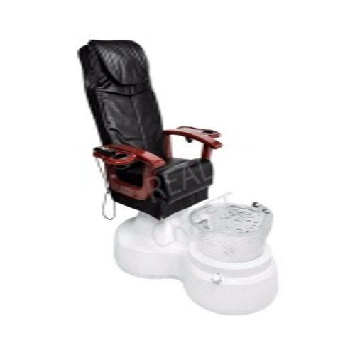 Fine Black And White Color Professional Saloon Cum Parlour Use Rotatable Single Seater Manicure Pedicure Chair