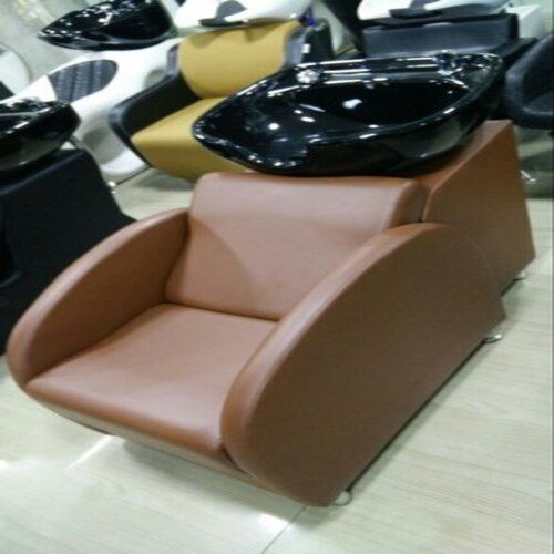 Fine Brown Color With Stylish Shaped Modern And Professional Single Seater Salon Shampoo Chair