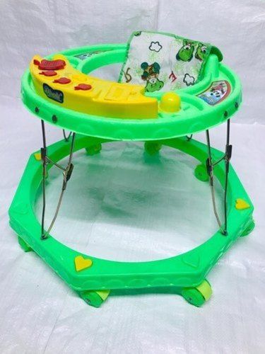 Green Color 6 Wheel 3-12 Months Age Group Round Shape Dbolt Star Baby Walker