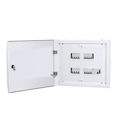 IP44 6 Ways SPN Mild Steel Horizontal White Power Distribution Board