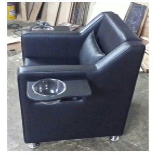 Leather And Stainless Steel Built Black Color Professional Salon Parlour Use Pedicure Chair