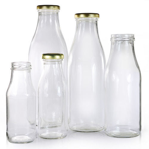 Round Shape Milk Glass Bottle With 180gm Weight