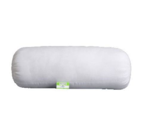 Cotton Round Shape White Bolster Pillow