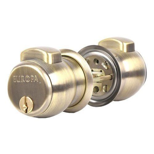 Rugged Design Scratch Proof Golden Finish Stainless Steel Cylindrical Door Lock