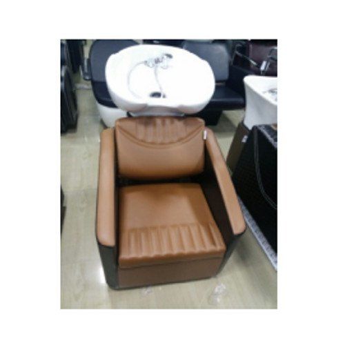 Single Seater Leather Stainless Steel Made Professional Saloon Cum Parlour Use Shampoo Chair