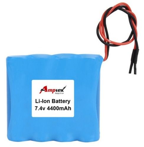 4400 एमएएच लिथियम आयन बैटरी पैक 7.4v 4.4ah बैटरी ऊर्जा 32.56wh आयाम 60 मिमी X 20 मिमी X70 मिमी