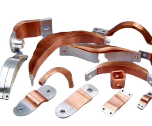 Silver Round And Square Shunt Fusion Welded Copper Laminated Flexible Links