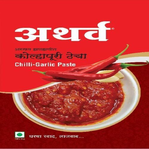 FSSAI प्रमाणित रिच नेचुरल टेस्ट रेड चिली गार्लिक पेस्ट पैक साइज़ 100G या 1Kg के साथ शेल्फ लाइफ: 1 वर्ष