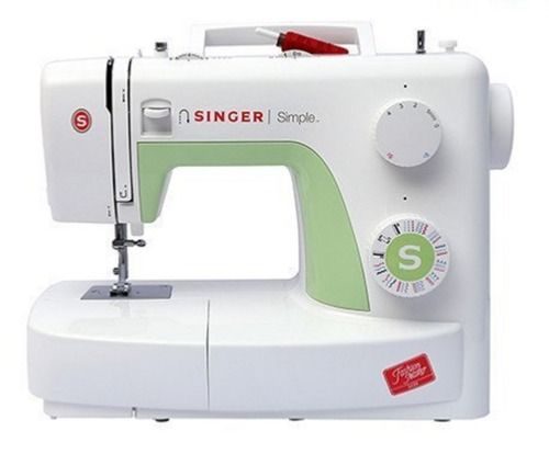 White Singer Fm 3229 Single Needle Automatic Motorised Zig Zag Sewing Machine 50 Hz