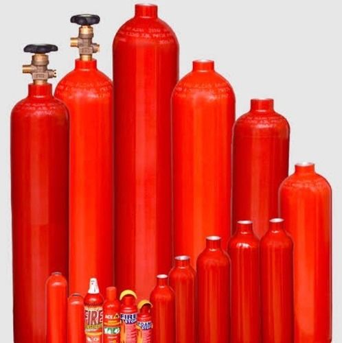 Steel Upto 50 Bar Pressure Red Powder Coated Fire Extinguisher Empty Cylinder