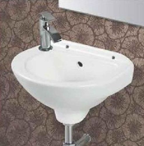 Ceramic White Wall Mounted Wash Basin