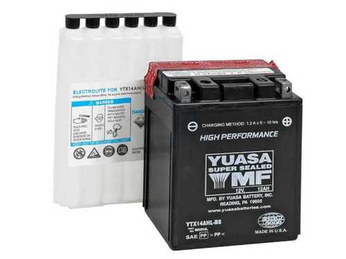 Yuasa Super Sealed Mf 12V 12Ah Black Plastic Two Wheeler Battery Battery Capacity: <30Ah Ampere-Hour  (Ah)