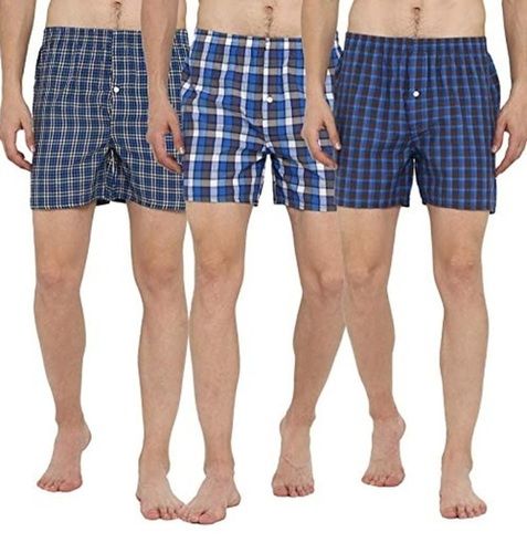 100% Cotton Woven Fabric Comfortable Mid Length Boxer Shorts For Mens Age Group: Adult