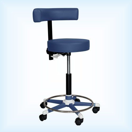 480 To 610mm Adjustable Type 5 Wheel Blue Color Hospital And Clinic Round Shape Doctor Stool