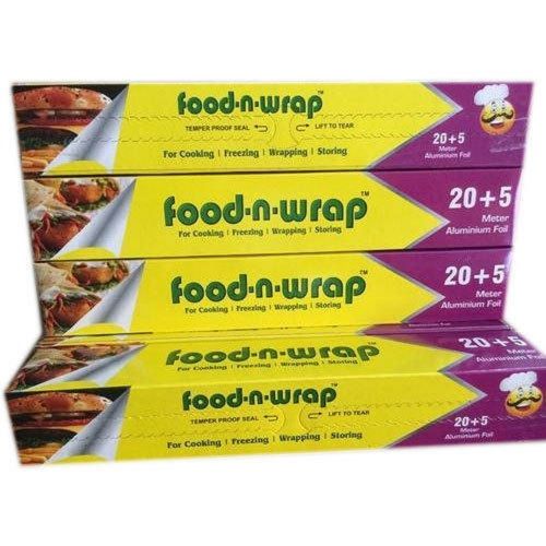 Food Wrapping Disposable Non Toxic Food Grade Half Hard Silver Aluminium Foil 25 Meter Roll