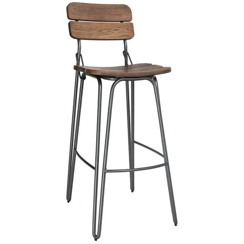 Industrial Style 105cm Height Sturdy Metal Leg Bar Chair