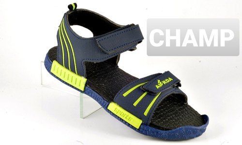 Plastic Low Heel Six To Ten Size Velcro Closure Mens Casual Pvc Sandal With Rexine Strap And Pvc Sole