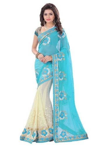 Party Wear Bollywood Style Replica Georgette Saree With Blouse Piece