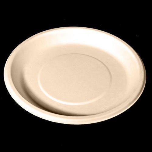 Round 12 Inches Disposable Compostable Food Grade Sugarcane Bagasse Buffet Food Meal Plates