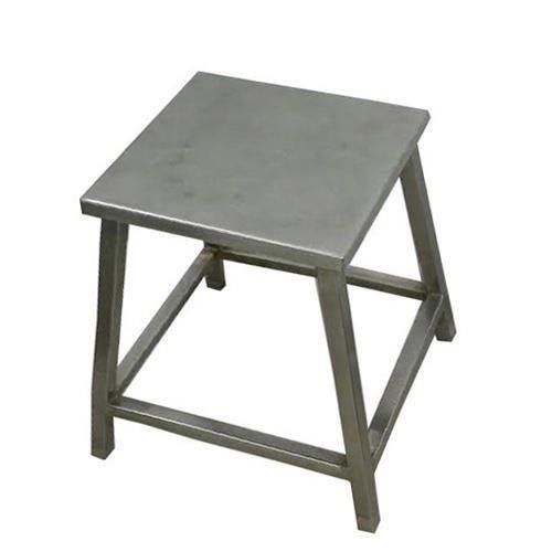 Silver Color Square Shaped Stainless Steel Hospital Use All Purpose Stool